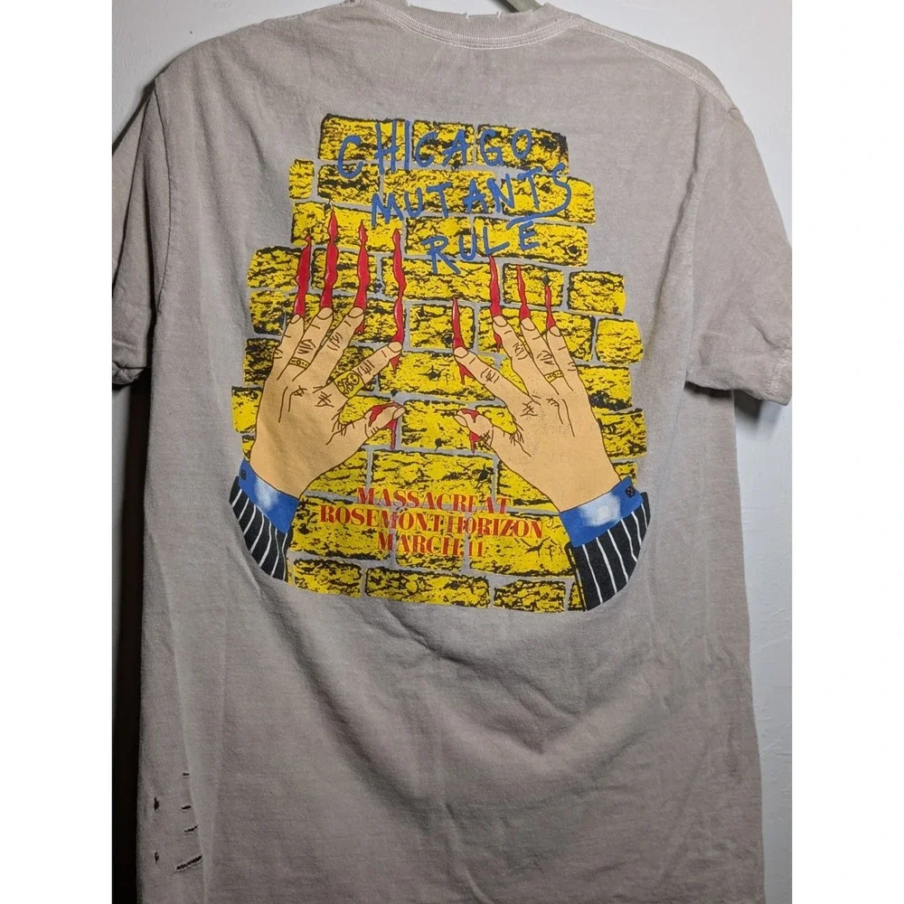 Iron Maiden‎ Chicago Mutants Distressed Short Sleeve - Sand Medium